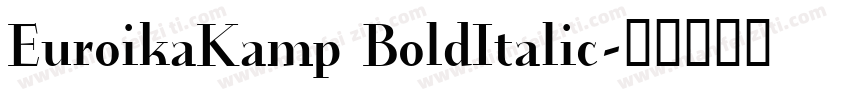 EuroikaKamp BoldItalic字体转换